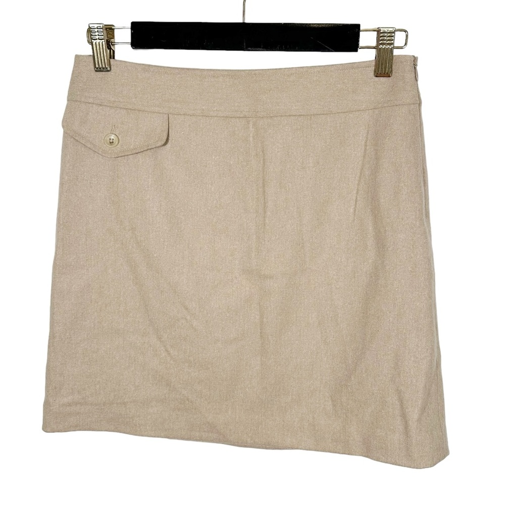 NWT Banana Republic Tan Wool Cashmere Mini Skirt